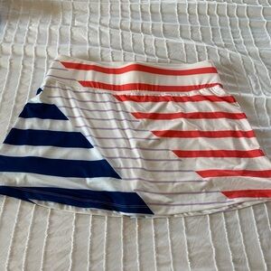 Prince Blue and White Asymmetrical Golf Skort